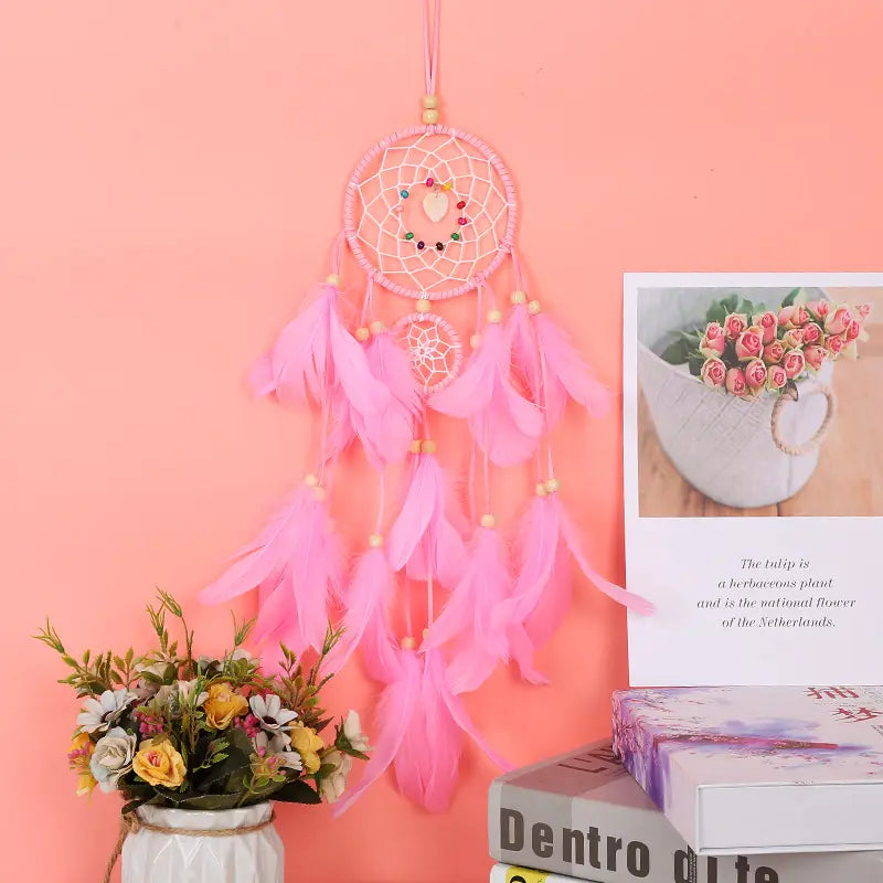 Nice Pink Dream Catchers Room Decor Item